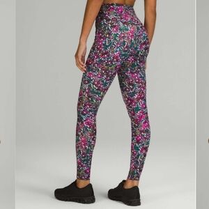 Lululemon Base Pace High-Rise Tight 27" *BrushedFloral Electric Multi. Size 10.